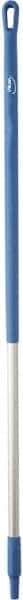 Vikan - 51 x 1-1/4" Aluminum Squeegee Handle - European Threaded Connection, Blue - Exact Tool & Supply