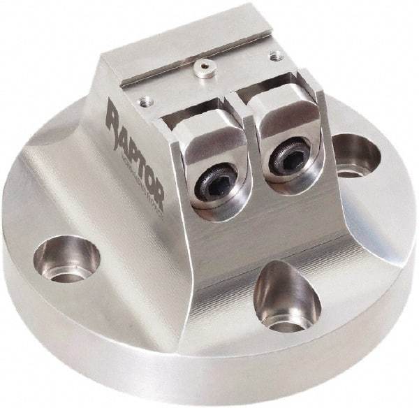 Raptor Workholding - 3/4" Jaw Width, 3" High x 4.97" Wide Dovetail Vise - For Use with 4 & 5 Axis Workholding Systems - Exact Tool & Supply