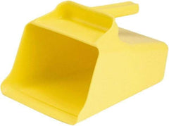 Remco - 128 oz Yellow Polypropylene Flat Bottom Scoop - 8.7" Wide x 6.7" Deep Bowl, 11" OAL - Exact Tool & Supply