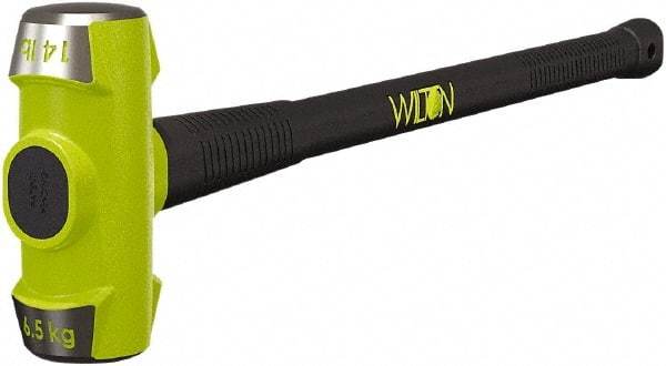 Wilton - 14 Lb Head, 24" Long Sledge Hammer - Steel Head, Steel Handle with Grip - Exact Tool & Supply