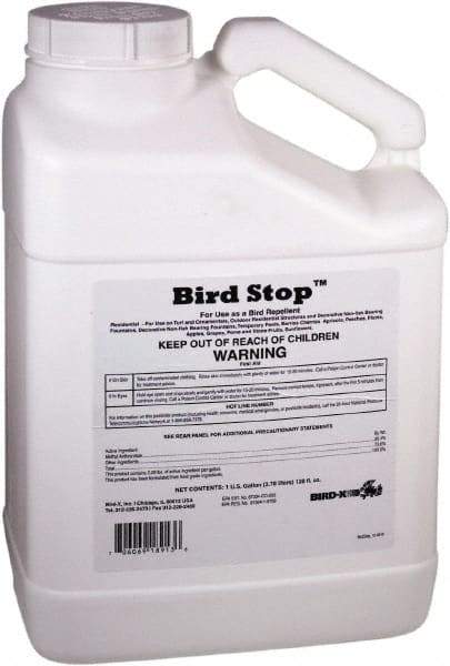 Bird-X - 1 Gal Liquid Bird Repellent - Targets Geese, Pigeons, Sparrows, Starlings, Gulls, Ducks - Exact Tool & Supply