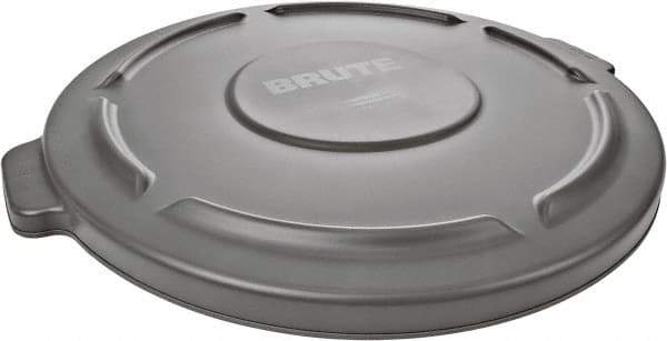 Rubbermaid - Round Lid for Use with 44 Gal Round Trash Cans - Gray, Plastic, For 2643 Brute Trash Cans - Exact Tool & Supply