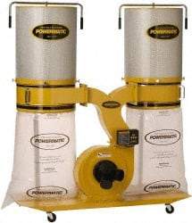 Jet - 115/230 Volt Dust Collector - 236 CFM Air Flow, 10-1/2" Static Pressure Water Level - Exact Tool & Supply