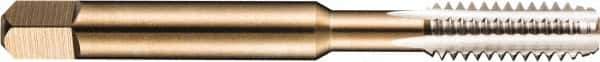 DORMER - #6-32 UNC, 3 Flute, Bottoming, Plug & Taper, Bright Finish, High Speed Steel Tap Set - Right Hand Cut, 2" OAL, 0.58" Thread Length, 2B; 3B Class of Fit, Series E061 - Exact Tool & Supply