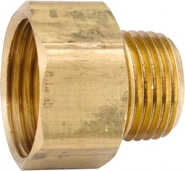 ANDERSON METALS - 3/4 FGHT & 1/2 MPT Garden Hose Female x MIP - Lead Free Brass, Female Hose to Male Pipe Connector - Exact Tool & Supply