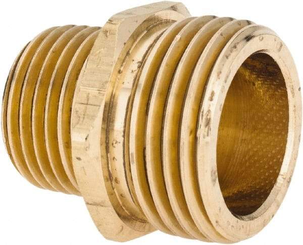 ANDERSON METALS - 3/4 MGHT & 1/2 MPT Garden Hose Male x MIP - Lead Free Brass, Male Hose to Male Pipe Connector - Exact Tool & Supply