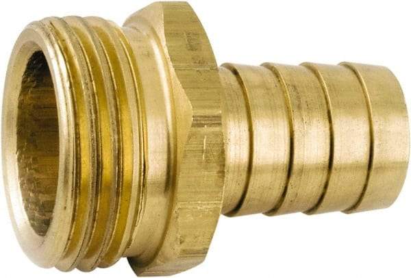 ANDERSON METALS - 3/4 GHT Garden Hose Barb x Male - Lead Free Brass, Male Hose to Barb Connector - Exact Tool & Supply