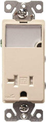 Cooper Wiring Devices - 2 Pole, 125 VAC, 20 Amp, 1 Outlet, Flush Mounted, Self Grounding, Tamper Resistant Combination Outlet with Night Light - 5-20R Configuration, Back Side Wiring, Thermoplastic Material, cULus Listed Standard - Exact Tool & Supply