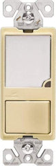 Cooper Wiring Devices - 1 Pole, 120 VAC, 15 Amp, Flush Mounted, Combination Switch with Night Light - NonNEMA Configuration, 1 Switch, Back Side Wiring, Thermoplastic Material, cULus Listed, NOM 426 Standard - Exact Tool & Supply