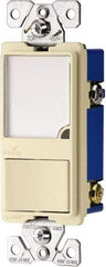 Cooper Wiring Devices - 1 Pole, 120 VAC, 15 Amp, Flush Mounted, Combination Switch with Night Light - NonNEMA Configuration, 1 Switch, Back Side Wiring, Thermoplastic Material, cULus Listed, NOM 426 Standard - Exact Tool & Supply