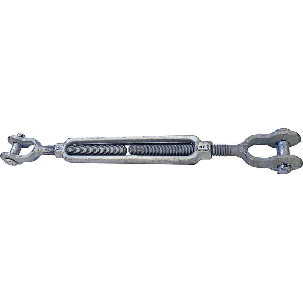Crosby - Turnbuckles; Type: Jaw & Jaw ; Working Load Limit (Lb.): 10000 ; Thread Diameter (Inch): 1 ; Take Up (Inch): 12 ; Body Length (Inch): 6-3/32 ; Closed Length (Inch): 27-11/64 - Exact Tool & Supply