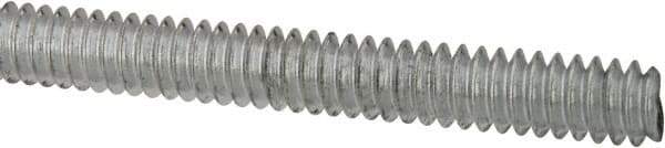 Value Collection - #10-24 UNC (Coarse), 6' Long, Low Carbon Steel Threaded Rod - Zinc-Plated Finish, Right Hand Thread - Exact Tool & Supply