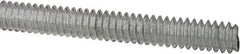 Value Collection - #10-24 UNC (Coarse), 6' Long, Low Carbon Steel Threaded Rod - Zinc-Plated Finish, Right Hand Thread - Exact Tool & Supply