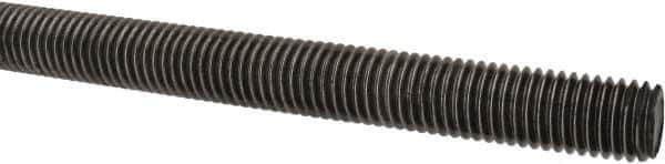 Value Collection - 5/8-11 UNC (Coarse), 6' Long, Alloy Steel Threaded Rod - Plain Finish, Right Hand Thread - Exact Tool & Supply