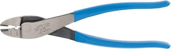 Channellock - 9-3/4" OAL Crimping Pliers - Plastic Dipped Handle - Exact Tool & Supply