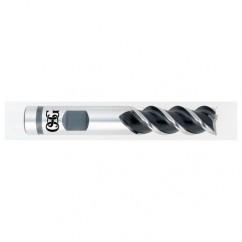 1/2" Dia. - 3-1/4" OAL - Bright VC10-50° Helix - Square End SE EM - 3 FL - Exact Tool & Supply