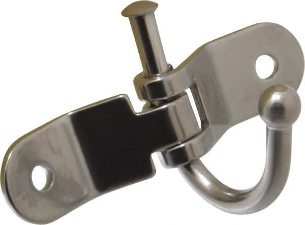 Sugatsune - 10.5 Lb Capacity, 1-41/64" Projection, Stainless Steel Utility Hook - 15/32" Thread Length, 1-41/64" OAL, 11/64" Wire Diam - Exact Tool & Supply