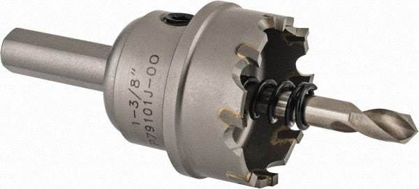 Hougen - 1-3/8" Diam, 1/8" Cutting Depth, Hole Saw - Carbide-Tipped Saw, Toothed Edge - Exact Tool & Supply