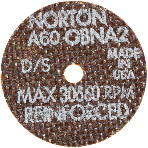 2″ × 0.060″ × 1/8″ Small Diameter Cut-Off Wheel Type 01 Straight 60 Grit Aluminum Oxide - Exact Tool & Supply