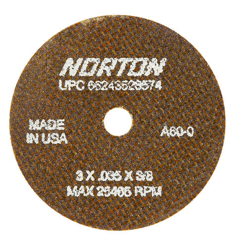 3 x .060 × 1/4″ OBNA2 Small Diameter Cut-Off Wheel <=3″ 23A 60 O BNA2 Type 01/41 - Exact Tool & Supply