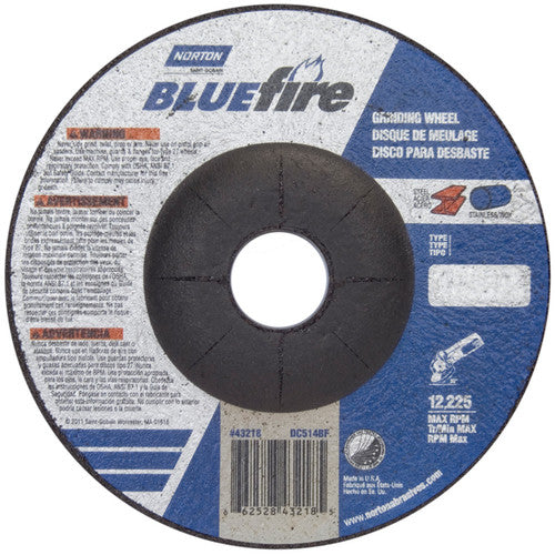 5 × 1/4 × 7/8″ BlueFire Grinding Wheel ZA 24 S Type 27 - Exact Tool & Supply