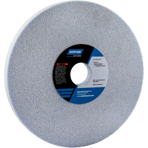 8″ × 1/2″ × 1-1/4″ Gemini Toolroom Wheel Type 01 Straight 46 Grit Aluminum Oxide - Exact Tool & Supply