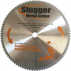 Fein - 14" Diam, 1" Arbor Hole Diam, 90 Tooth Wet & Dry Cut Saw Blade - Carbide-Tipped, Standard Round Arbor - Exact Tool & Supply