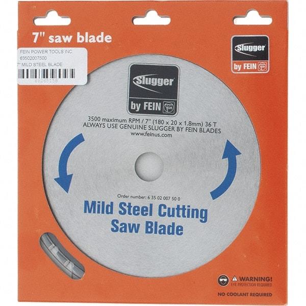 Fein - 7" Diam, 0.7874" Arbor Hole Diam, 36 Tooth Wet & Dry Cut Saw Blade - Carbide-Tipped, Standard Round Arbor - Exact Tool & Supply