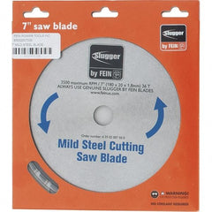 Fein - 7" Diam, 0.7874" Arbor Hole Diam, 36 Tooth Wet & Dry Cut Saw Blade - Carbide-Tipped, Standard Round Arbor - Exact Tool & Supply
