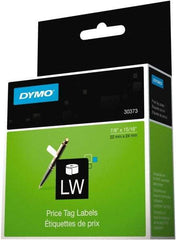 Dymo - 15/16" Wide x 15/16" Long, White Price Tag - For DYMO LabelWriter Printers - Exact Tool & Supply