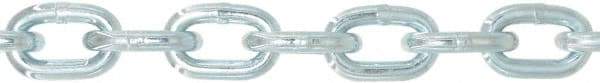 Value Collection - 5/16" Welded Proof Coil Chain - 1,900 Lb Capacity, Grade 30, 92' Long, Zinc Plated Finish - Exact Tool & Supply