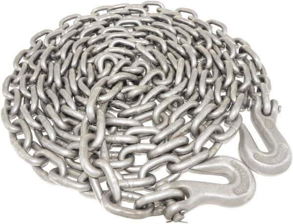 Value Collection - 5/16" Welded Tie Down Chain - 3,900 Lb Capacity, Grade 40, Self-Colored Finish - Exact Tool & Supply