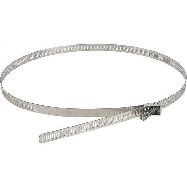 Value Collection - SAE Size 188, Stainless Steel Quick Release Worm Drive Clamp - 1/2" Wide, Material Grade 301, Series 550 - Exact Tool & Supply