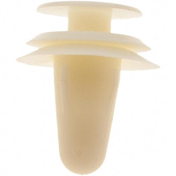 Value Collection - 8mm Hole Diam, 20.5mm OAL, Ratchet Shank, Nylon Panel Rivet - 14mm Length Under Head, 8mm Material Thickness - Exact Tool & Supply