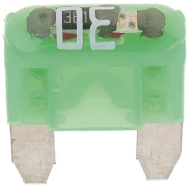 Value Collection - 30 Amp, 32 VDC, Automotive Fuse - 10.83" Long, Green, Littlefuse MIN030 - Exact Tool & Supply