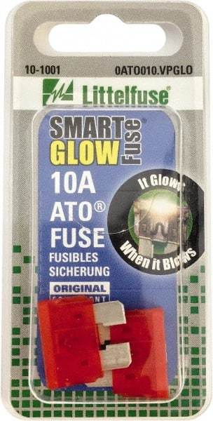 Value Collection - 10 Amp, Automotive Fuse - 3/4" Long, Red, Littlefuse ATO010 - Exact Tool & Supply
