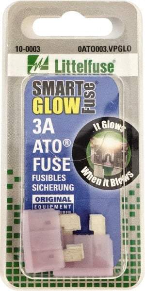 Value Collection - 3 Amp, Automotive Fuse - Violet, Littlefuse ATO003 - Exact Tool & Supply