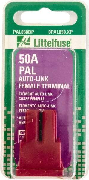 Value Collection - 50 Amp, Automotive Fuse - Red, Littlefuse PAL050 - Exact Tool & Supply