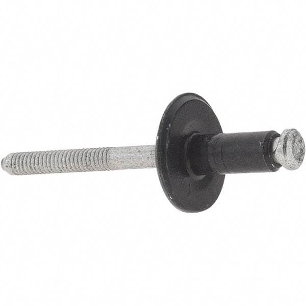 Value Collection - Large Flange Head Aluminum Peel Blind Rivet - Aluminum Mandrel, 1/8" to 21/64" Grip, 3/4" Head Diam, - Exact Tool & Supply