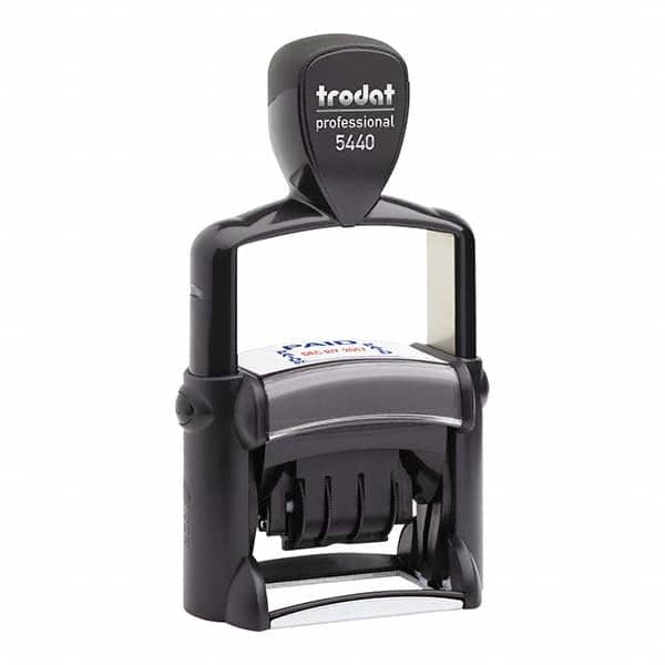 Trodat - Pre-inked Custom Stamps Type: Custom Stamp - 5-In-1 Dater Message: Date/Entered/Faxed/Paid/Received - Exact Tool & Supply