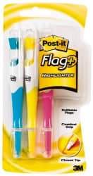 3M - Yellow, Pink, Blue Highlighter - Chisel Tip, Oil Base Ink - Exact Tool & Supply