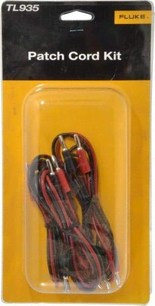 Fluke - Black/Red Electrical Test Equipment Patch Cord Set - Use with Test Equipment - Exact Tool & Supply