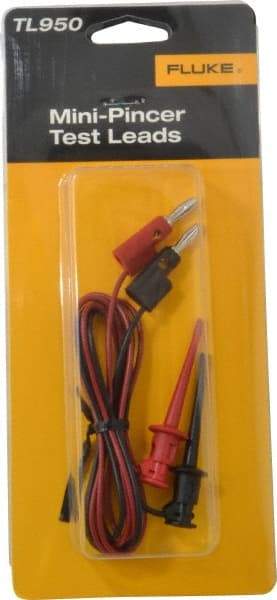 Fluke - Black/Red Electrical Test Equipment Leads Set - Use with All Models - Exact Tool & Supply