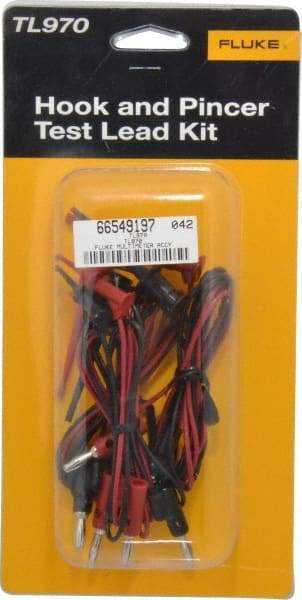 Fluke - Black/Red Electrical Test Equipment Hook & Pincer Kit - Use with All Models - Exact Tool & Supply