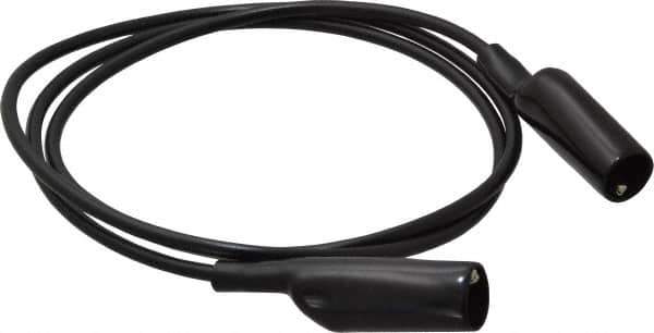 Pomona - Black Electrical Test Equipment Patch Cord - Use with Alligators Test Clips - Exact Tool & Supply