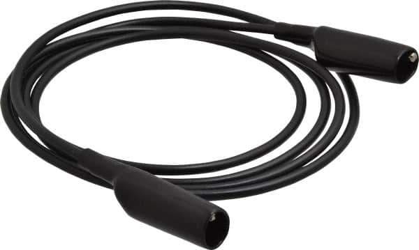 Pomona - Black Electrical Test Equipment Patch Cord - Use with Alligators Test Clips - Exact Tool & Supply