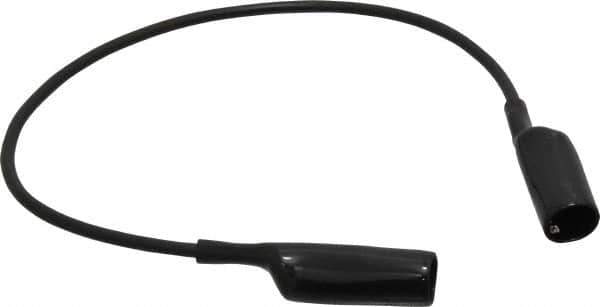 Pomona - Black Electrical Test Equipment Patch Cord - Use with Alligators Test Clips - Exact Tool & Supply