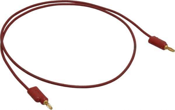 Pomona - Red Electrical Test Equipment Leads - Use with Banana Plugs - Exact Tool & Supply
