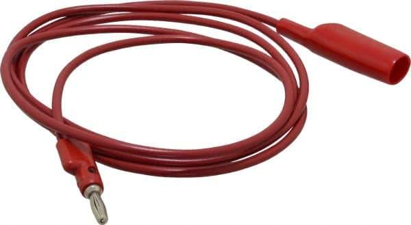 Pomona - Red Electrical Test Equipment Clip - Use with 0.300" Terminal, Banana Plugs - Exact Tool & Supply