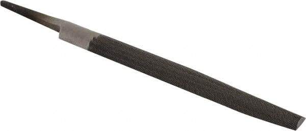 Value Collection - 5.34" Long, Second Cut, Half Round American-Pattern File - Single, Double Cut, 0.16" Overall Thickness, Tang - Exact Tool & Supply